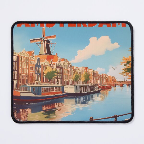 Item preview, Amsterdam Cityscape Art – Captivating Wall Decor Inspired by Dutch Canals & Architecture designed and sold by nomiraclehere.