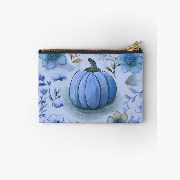 Item preview, Autumn composition - pumpkins entwined with autumn plants.2/ pastel navy blue designed and sold by My-fake-places.
