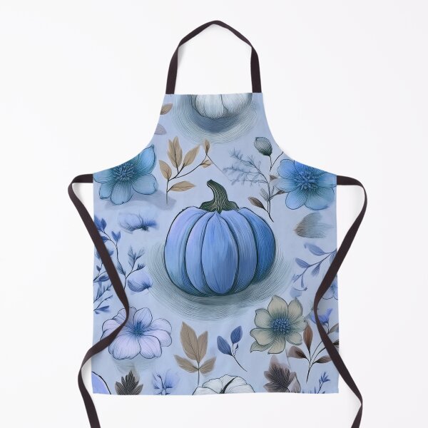 Item preview, Autumn composition - pumpkins entwined with autumn plants.2/ pastel navy blue designed and sold by My-fake-places.