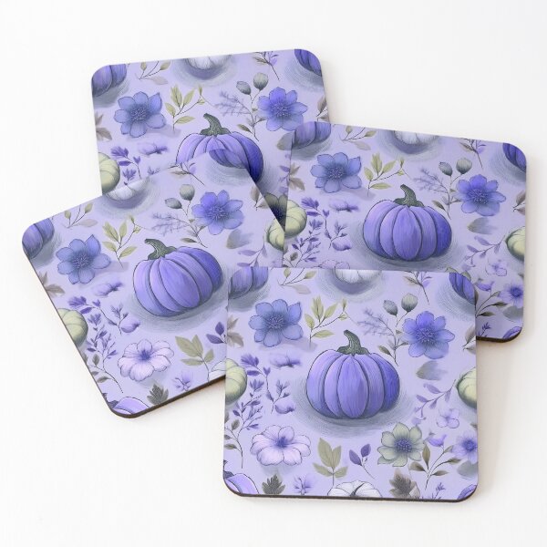 Item preview, Autumn composition - pumpkins entwined with autumn plants.2/ pastel navy designed and sold by My-fake-places.