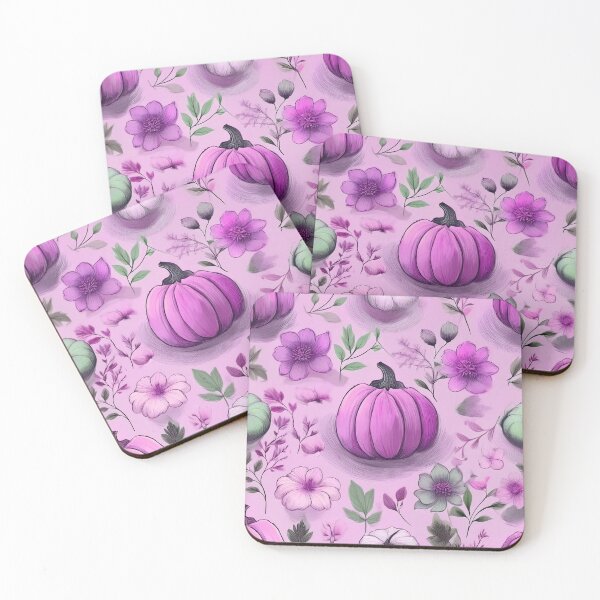 Item preview, Autumn composition - pumpkins entwined with autumn plants.2/ pink designed and sold by My-fake-places.