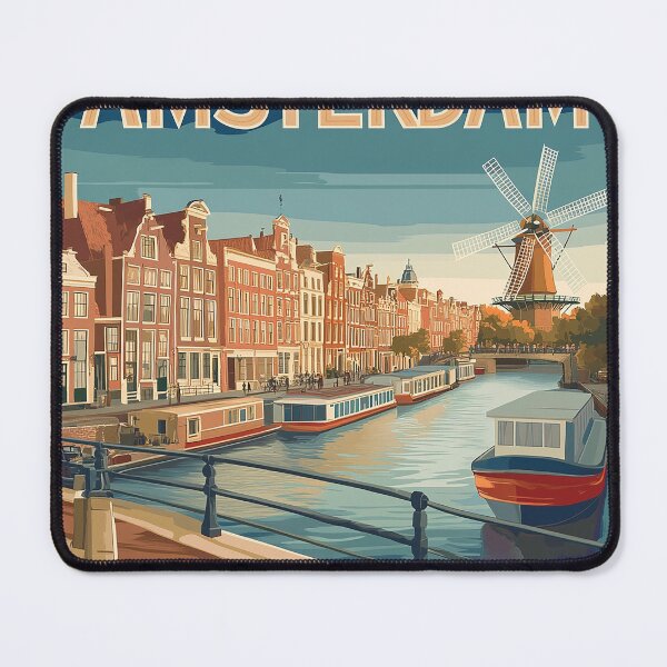 Item preview, Amsterdam Cityscape Art – Captivating Wall Decor Inspired by Dutch Canals & Architecture designed and sold by nomiraclehere.