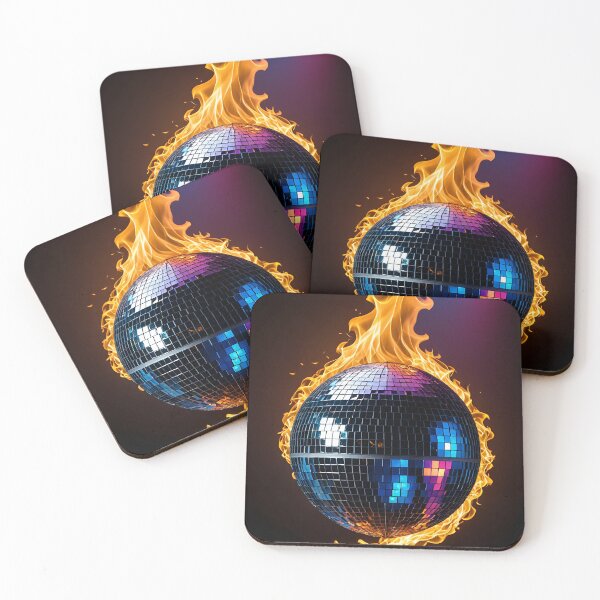 Item preview, disco ball, flames disco lights, On fire, club gift designed and sold by cheekylorns.