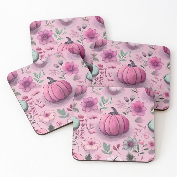 Item preview, Autumn composition - pumpkins entwined with autumn plants.2/ pastel red designed and sold by My-fake-places.