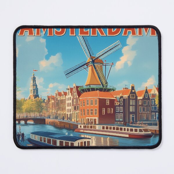 Item preview, Amsterdam Cityscape Art – Captivating Wall Decor Inspired by Dutch Canals & Architecture designed and sold by nomiraclehere.