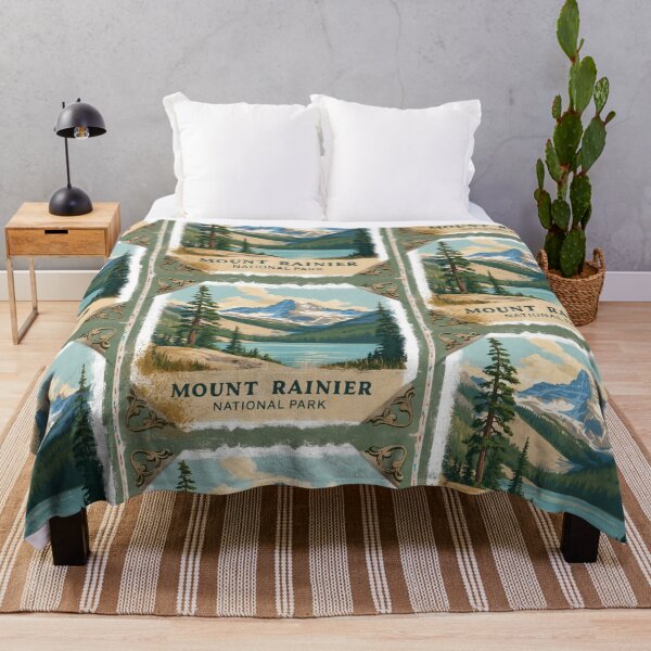 Item preview, Mount Rainier National Park Postcard Vintage Retro Travel designed and sold by TravelPostcardGems.
