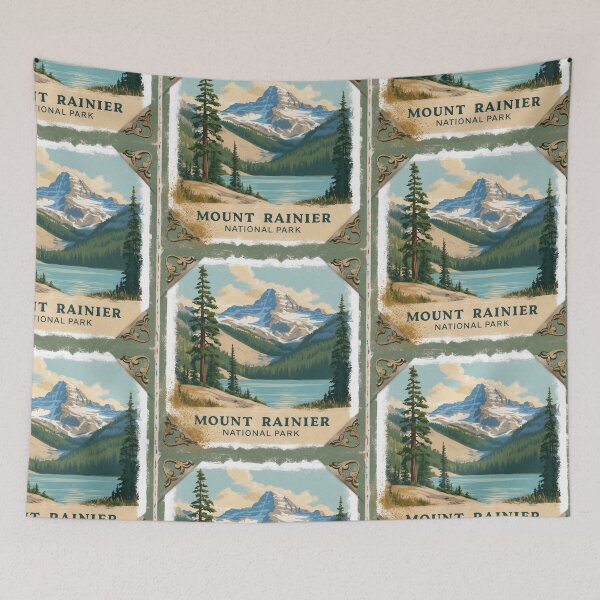 Item preview, Mount Rainier National Park Postcard Vintage Retro Travel designed and sold by TravelPostcardGems.
