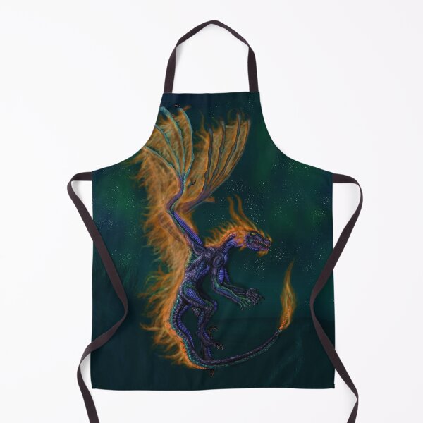 Item preview, Fiery Dragon Over Nighttime Valley designed and sold by Strings & Wings.