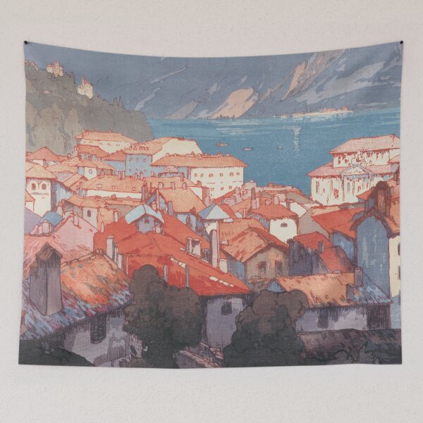 Item preview, The town of Lugano by Yoshida Hiroshi designed and sold by Takeda-art.
