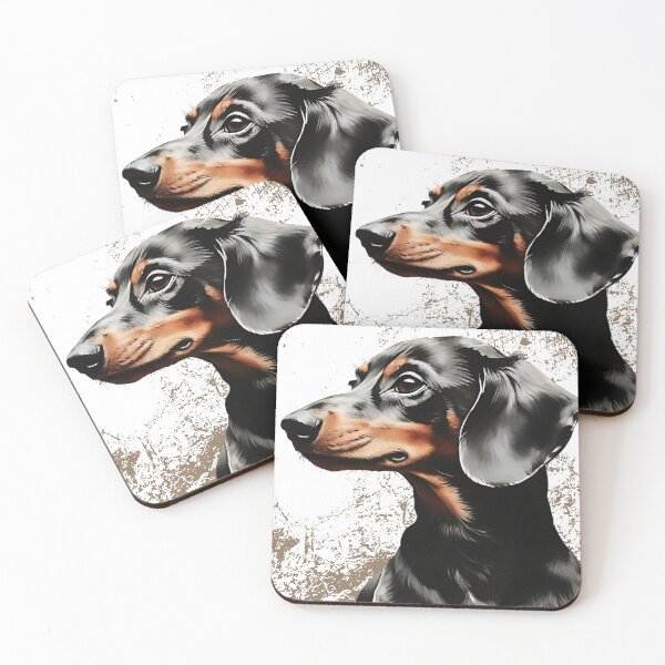 Item preview, Vintage Dachshund Portrait Art Print – Realistic Dog Lover Decor | Unique Gift for Doxie Owners designed and sold by SN-art-design.