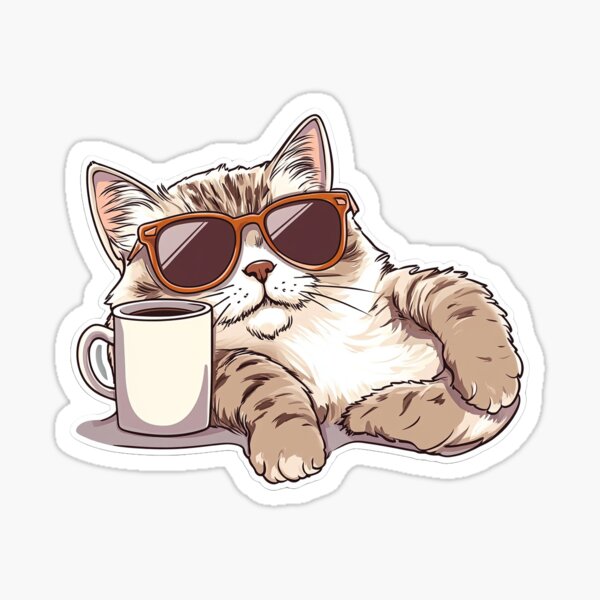 Item preview, Chill coffee cat #1 designed and sold by arbgab.