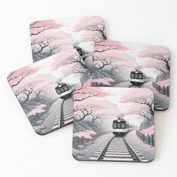 Item preview, Japanese Train Black and White with Sakura designed and sold by Asiantrendzz.