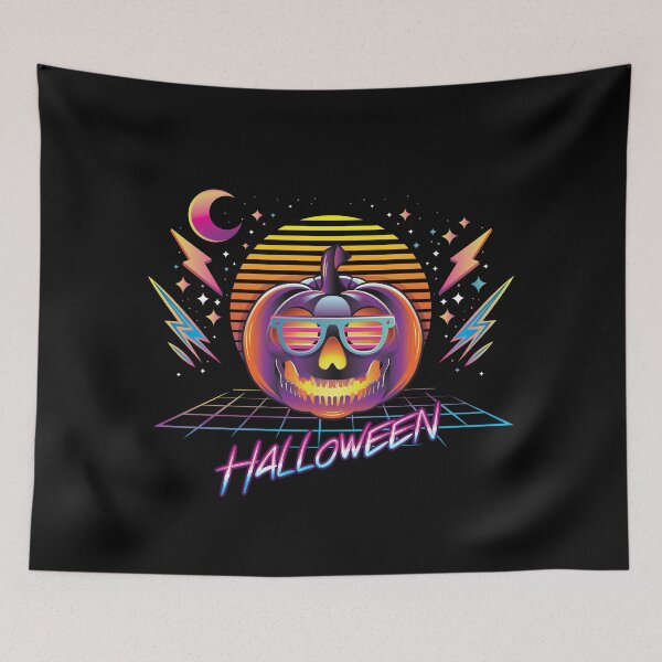 Item preview, Pumpkin Halloween Retro Synthwave 80's designed and sold by RelaxWild.