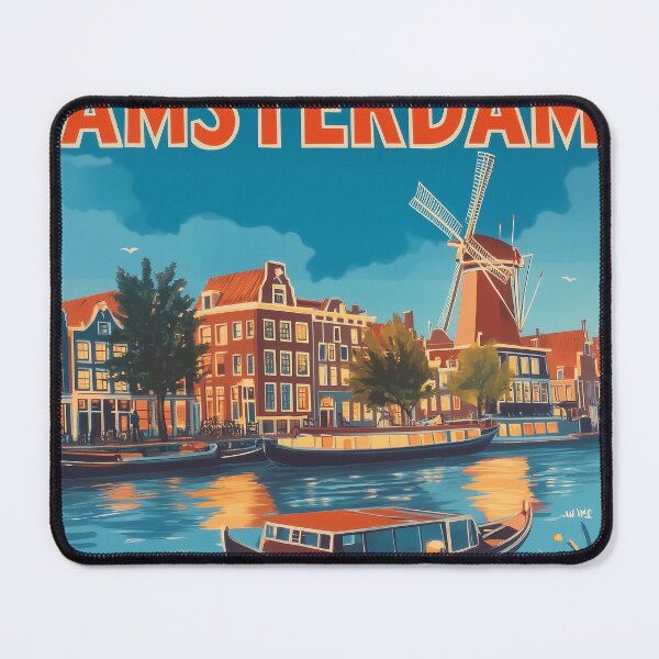 Item preview, Amsterdam Cityscape Art – Captivating Wall Decor Inspired by Dutch Canals & Architecture designed and sold by nomiraclehere.