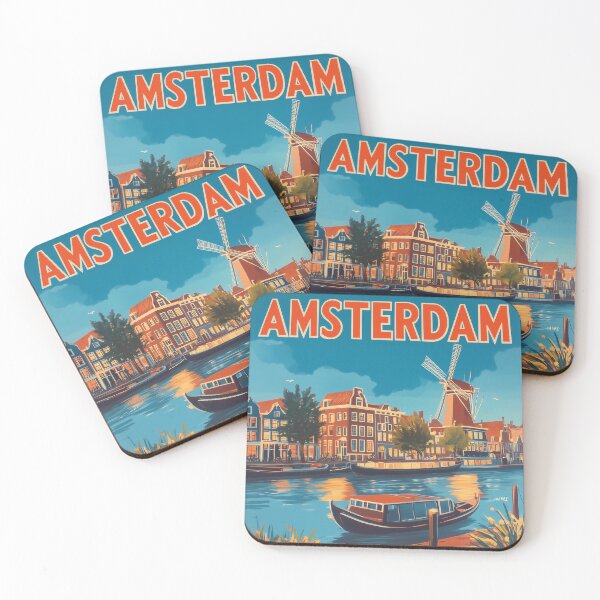 Item preview, Amsterdam Cityscape Art – Captivating Wall Decor Inspired by Dutch Canals & Architecture designed and sold by nomiraclehere.