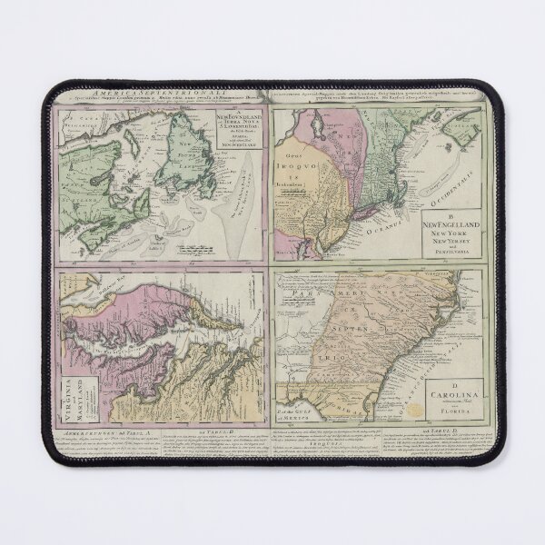Item preview, Antique Map 1737 Colonies in America "DOMINIA ANGLORUM in AMERICA SEPTENTRIONALI" designed and sold by Jeditwins.