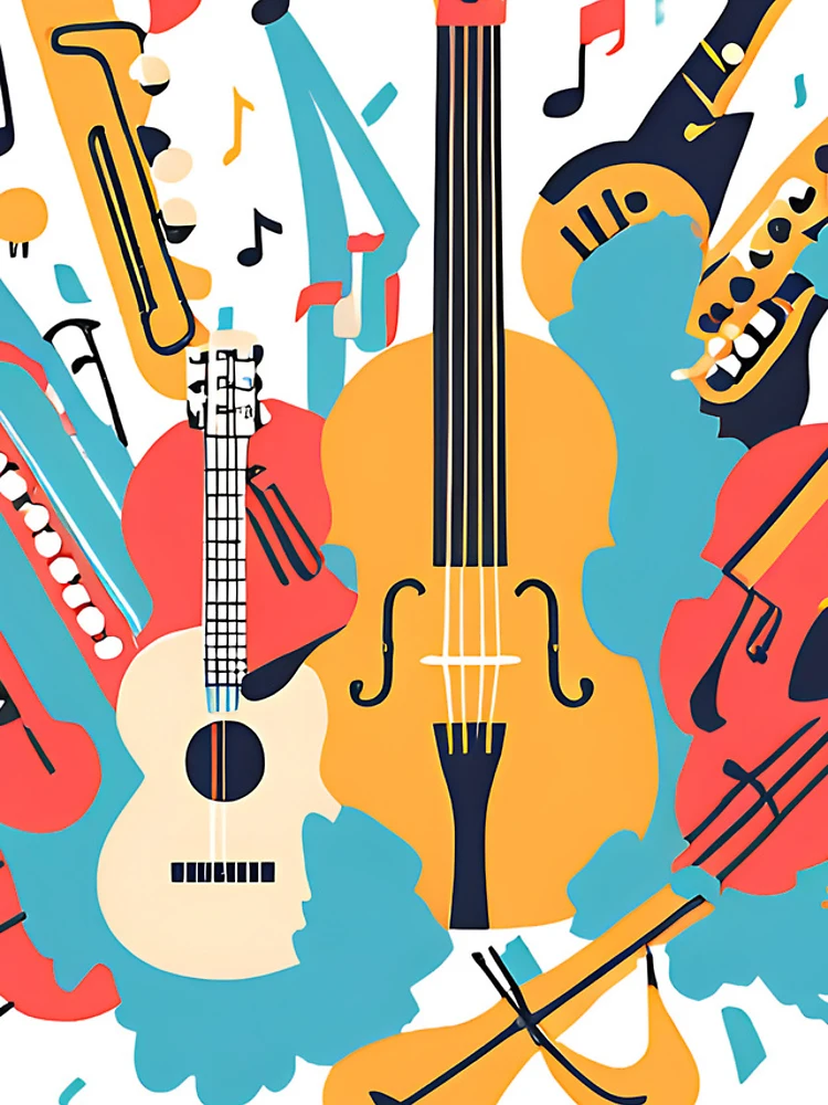 Thumbnail 5 of 5, iPhone Case, Exploding Musical Instruments designed and sold by Teehiv.
