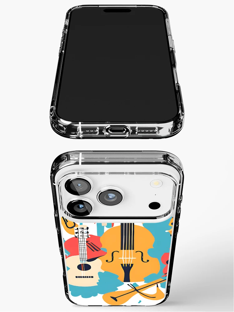 Thumbnail 3 of 5, iPhone Case, Exploding Musical Instruments designed and sold by Teehiv.