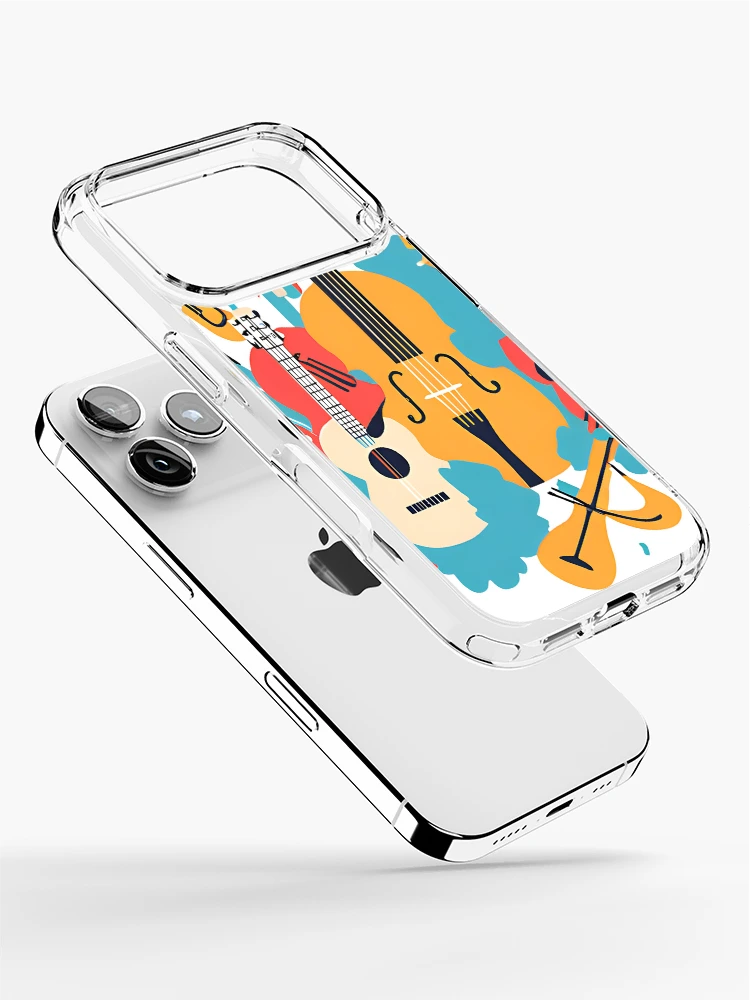 Thumbnail 2 of 5, iPhone Case, Exploding Musical Instruments designed and sold by Teehiv.