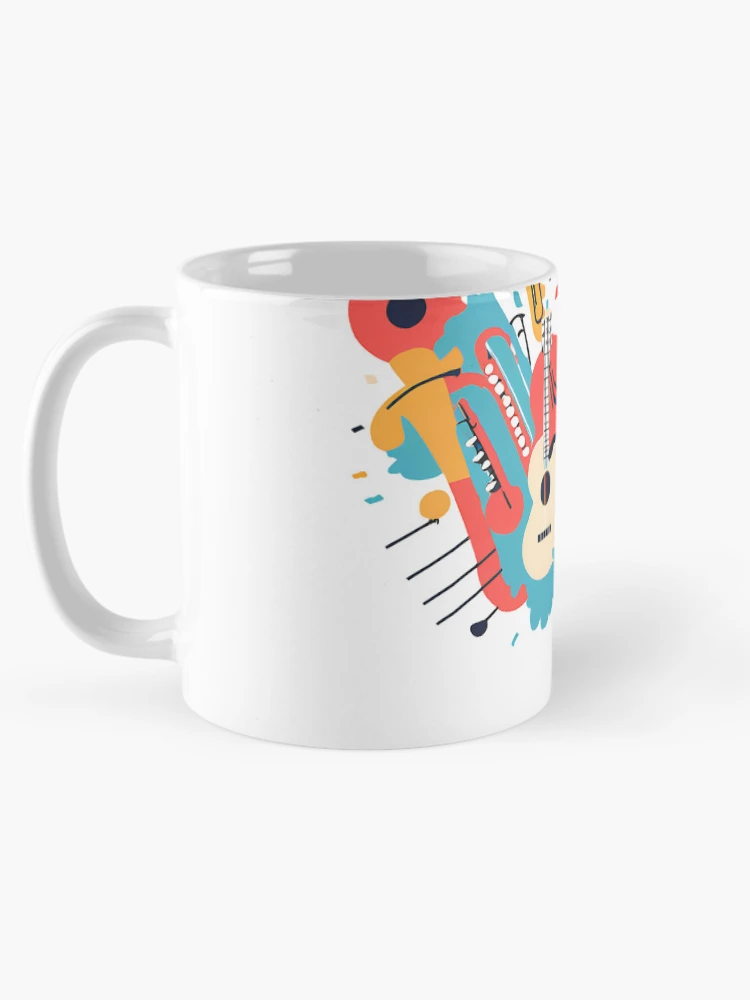 Thumbnail 5 of 6, Coffee Mug, Exploding Musical Instruments designed and sold by Teehiv.