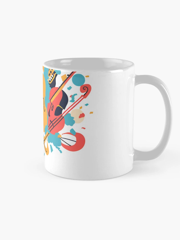 Thumbnail 3 of 6, Coffee Mug, Exploding Musical Instruments designed and sold by Teehiv.
