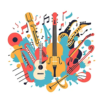 Artwork thumbnail, Exploding Musical Instruments by Teehiv