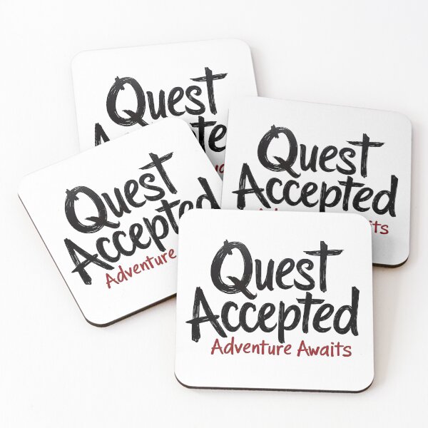 Item preview, Quest Accepted Adventure Awaits Text designed and sold by artwaves.