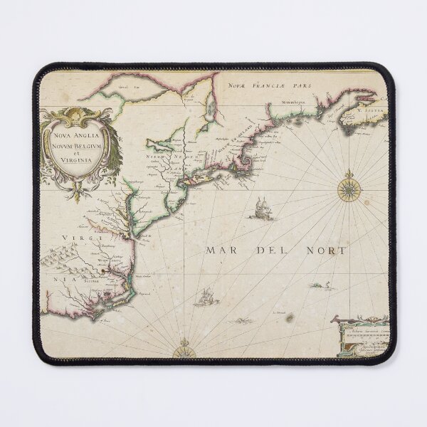 Item preview, Vintage map of Virginia 1636 "NOVA ANGLIA NOVVM BELGIVM et VIRGINIA." designed and sold by Jeditwins.