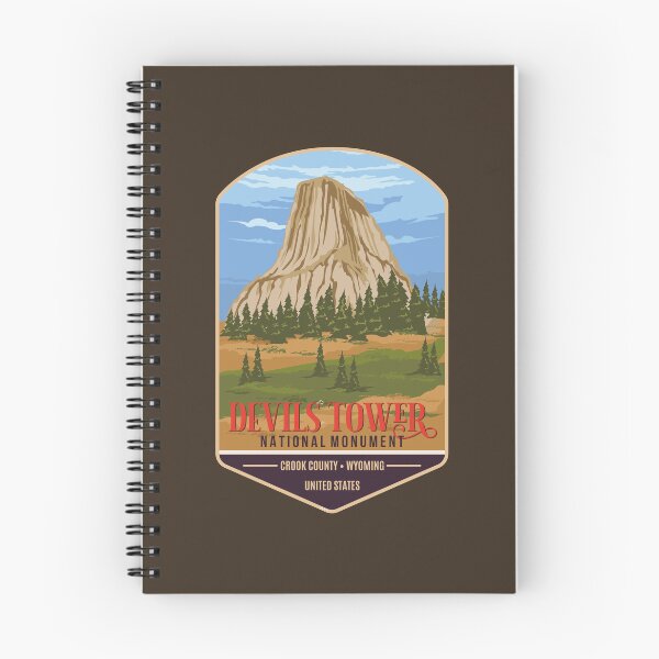Item preview, Devils Tower National Monument Wyoming Retro Travel Poster Sticker T-Shirt 01 designed and sold by LocationInks.