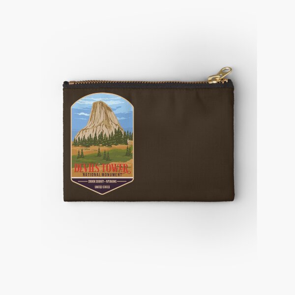 Item preview, Devils Tower National Monument Wyoming Retro Travel Poster Sticker T-Shirt 01 designed and sold by LocationInks.