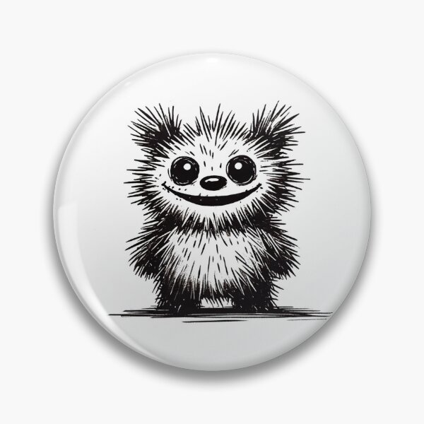 Item preview, Scruffy Plush Bear Monster - Playful Creature designed and sold by Blink Art Studio.