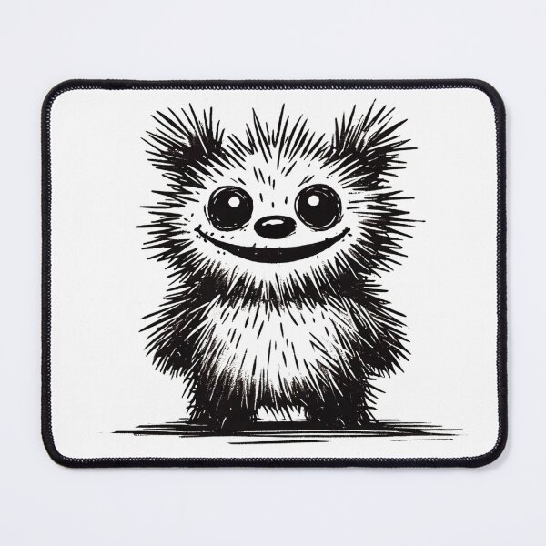 Item preview, Scruffy Plush Bear Monster - Playful Creature designed and sold by Blink Art Studio.