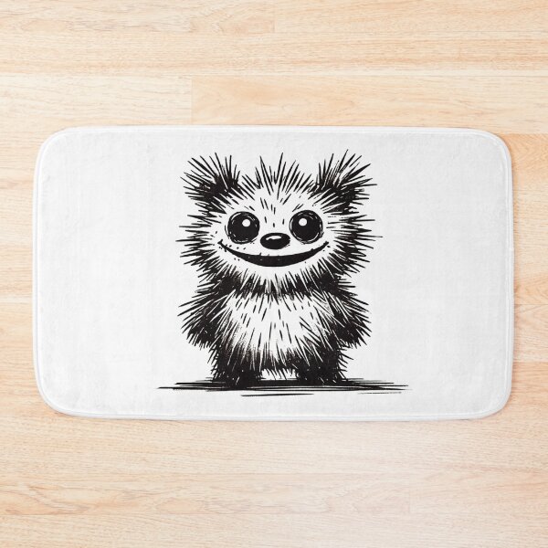 Item preview, Scruffy Plush Bear Monster - Playful Creature designed and sold by Blink Art Studio.