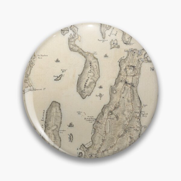 Item preview, Antique Map 1778 "PLAN of RHODE ISLAND, the HARBOUR, the Adjacent ISLANDS, and COAST. " designed and sold by Jeditwins.