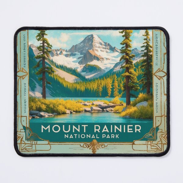 Item preview, Mount Rainier National Park Postcard Vintage Retro Travel designed and sold by TravelPostcardGems.