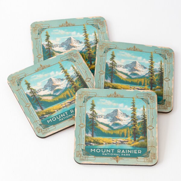 Item preview, Mount Rainier National Park Postcard Vintage Retro Travel designed and sold by TravelPostcardGems.