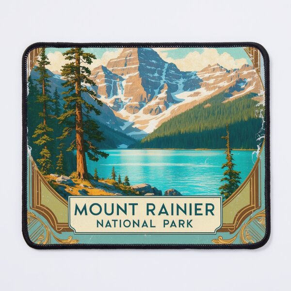 Item preview, Mount Rainier National Park Postcard Vintage Retro Travel designed and sold by TravelPostcardGems.