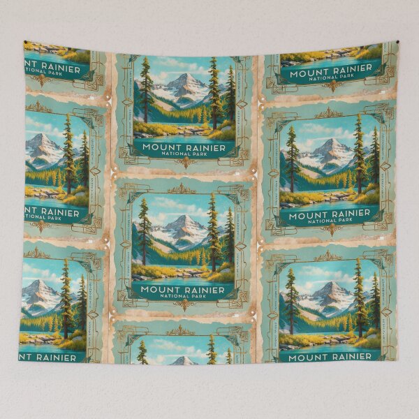 Item preview, Mount Rainier National Park Postcard Vintage Retro Travel designed and sold by TravelPostcardGems.