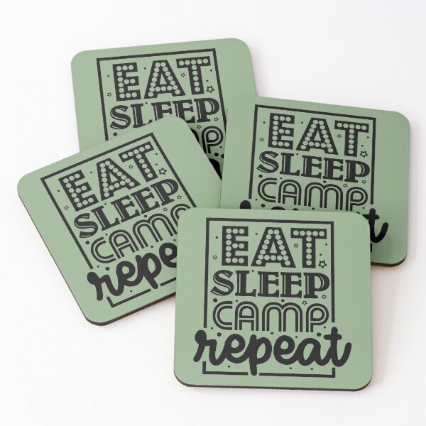 Item preview, Eat sleep camp repeat  designed and sold by Wit & Wear Company.