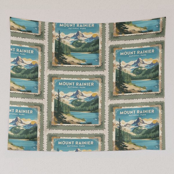 Item preview, Mount Rainier National Park Postcard Vintage Retro Travel designed and sold by TravelPostcardGems.