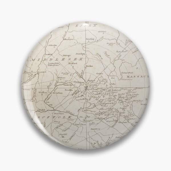 Item preview, 1775 Vintage Map Boston, "THIRTY-MILES Round BOSTON" designed and sold by Jeditwins.