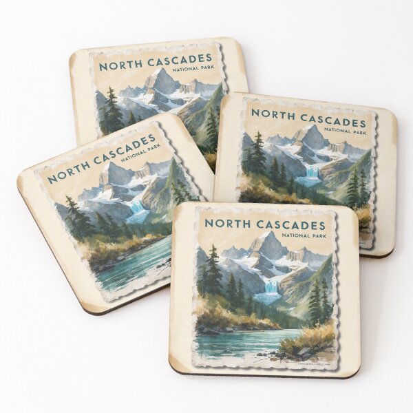 Item preview, North Cascades National Park Postcard Vintage Retro Travel designed and sold by TravelPostcardGems.