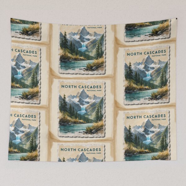 Item preview, North Cascades National Park Postcard Vintage Retro Travel designed and sold by TravelPostcardGems.