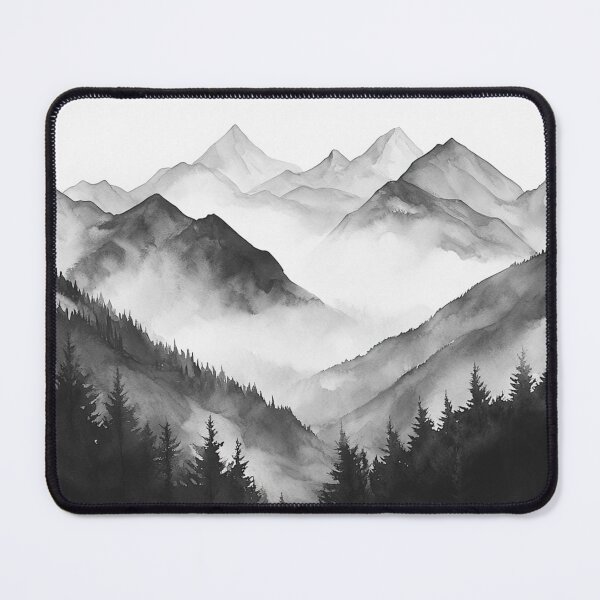 Item preview, Dark Mountains Landscape, Nature Wall Art designed and sold by NicolasGlowArt.