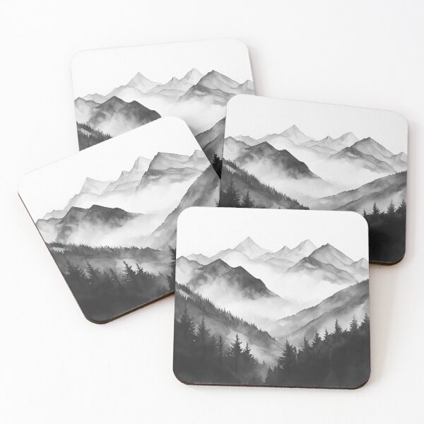 Item preview, Dark Mountains Landscape, Nature Wall Art designed and sold by NicolasGlowArt.
