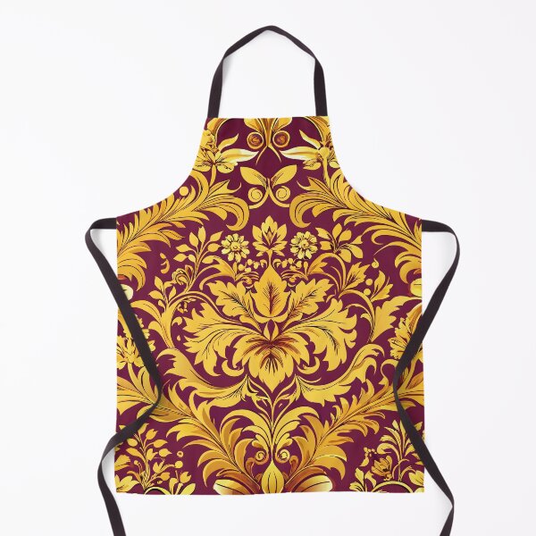 Item preview, Elegant Golden Floral Pattern Rich Maroon Background Luxurious Design Decorative Art designed and sold by Rostislav Bouda.