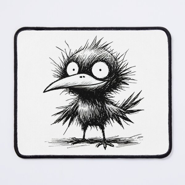 Item preview, Scruffy Bird Monster - Quirky Feathered Creature designed and sold by Blink Art Studio.
