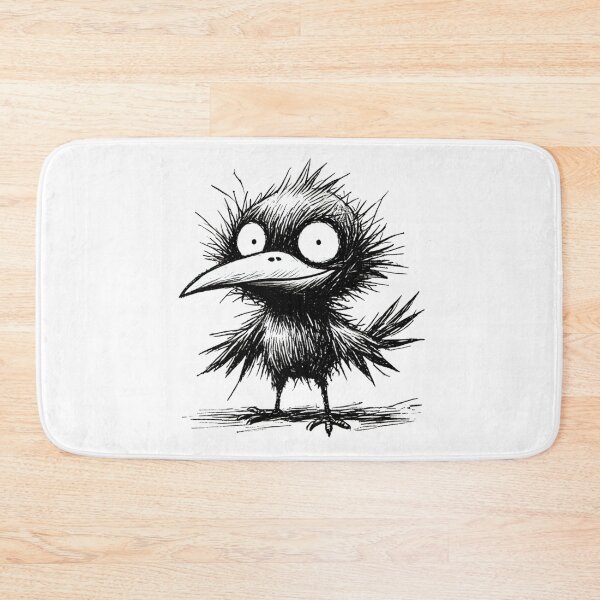 Item preview, Scruffy Bird Monster - Quirky Feathered Creature designed and sold by Blink Art Studio.