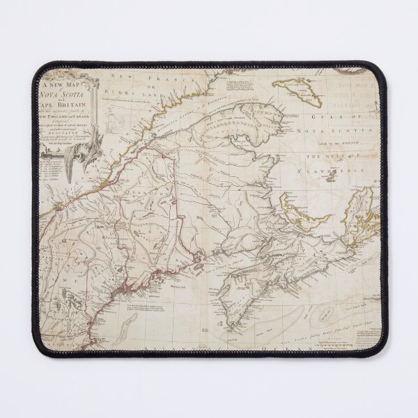 Item preview, 1755 Vintage Map "A NEW MAP of NOVA SCOTIA and CAPE BRITAIN with the adjacent parts of NEW ENGLAND and CANADA " designed and sold by Jeditwins.