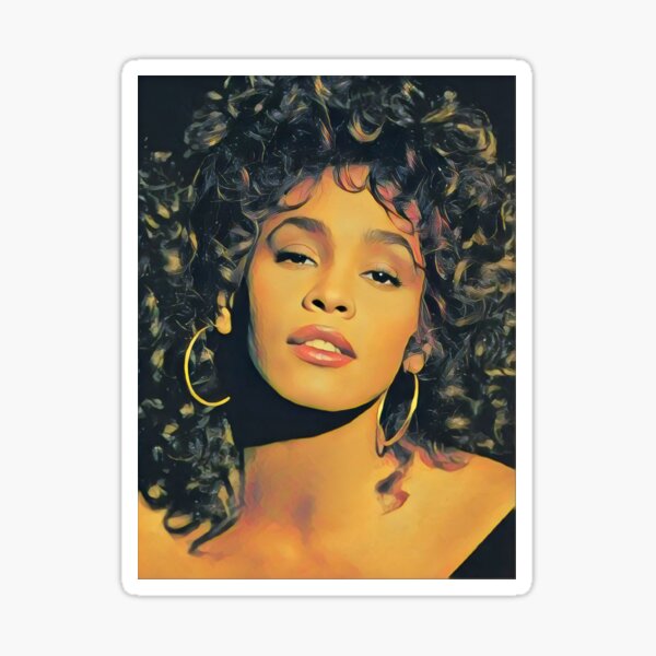 Item preview, Whitney Houston curls portrait designed and sold by Pinkgnomie.
